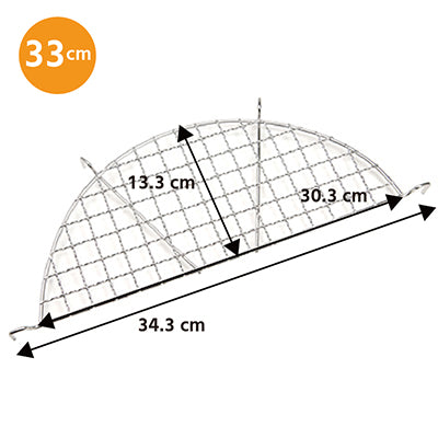 クリンプ天ぷら網（三日月） 33cm