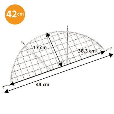 クリンプ天ぷら網（三日月） 42cm