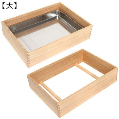 ネタ箱 かぶせ蓋 目皿 ステンレスバット付（ネタの乾燥を防ぐ蓋付）※保冷剤別売　ネタケース　日本製