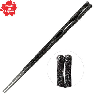 PBT樹脂 面彫角箸 22.7cm （黒輝き） 食洗器対応 日本製