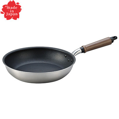 プラテアードEM フライパン 20cm～26cm 軽量 全面2層構造（ステンレス・アルミ）お手入れ簡単【ガス・IH】　日本製