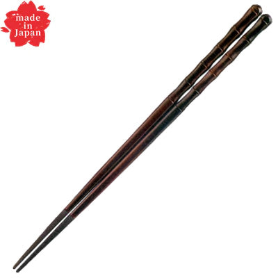 PBT樹脂 (新) 竹型バイオマス箸 23cm （煤竹すすたけ） 食洗器対応 日本製