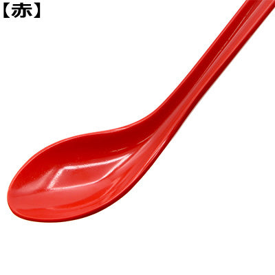 メラミン レンゲ ロングレンゲ 19cm 赤 軽量 食洗機対応 ラーメン 中華
