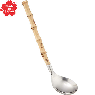 18-8ステンレス製 竹柄 チリレンゲ 穴無　日本製