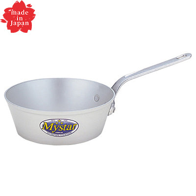 アルミ製 テーパーパン(フタ別) マイスター シリーズ【ガス専用】 15cm～ ソース 炒め物 熱伝導 厚手　日本製