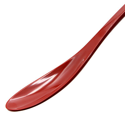 メラミン製 スマートスプーン 朱 19.2cm 食洗器対応 スープ用レンゲ　日本製