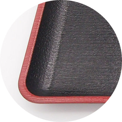 樹脂製 えびす盆 黒天朱 ノンスリップ加工付  トレー