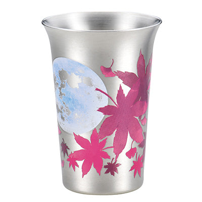 まどろむ酒器（色づく銅・錫の酒器・お酒）16℃以下 温度で色づく酒器 冷たい液体を入れると柄が浮かびあがる　日本製 紅葉