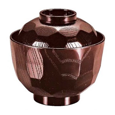 樹脂製 ニュー亀甲小吸椀 新溜 耐熱 （Φ9.7cm×H9.3cm・285cc）小吸椀