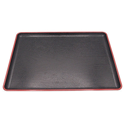 樹脂製 えびす盆 黒天朱 ノンスリップ加工付  トレー