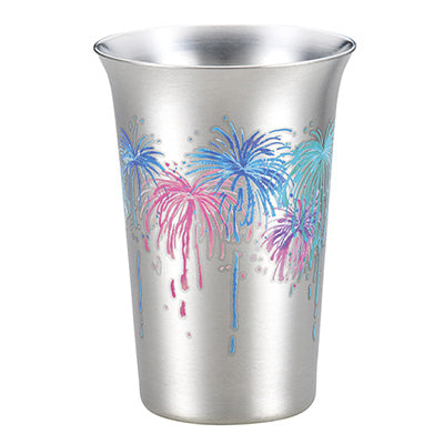 まどろむ酒器（色づく銅・錫の酒器・お酒）16℃以下 温度で色づく酒器 冷たい液体を入れると柄が浮かびあがる　日本製 花火