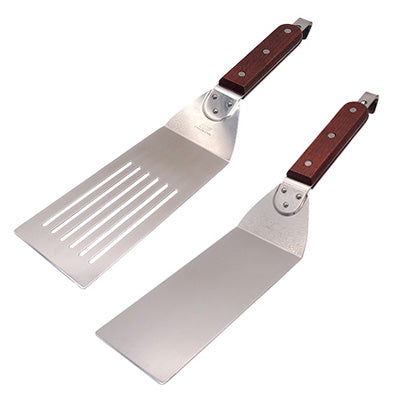 18-0ステンレス製 木柄 万能ターナー（幅：7.6cm） 餃子 ステーキ すくう